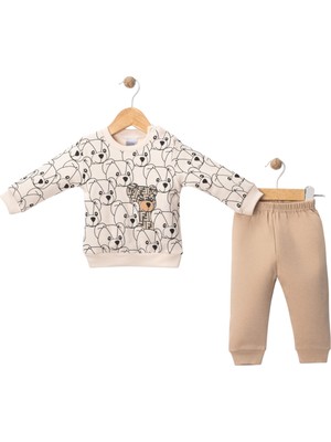 Kidzes %100 Pamuk Figürlü Erkek Bebek 2'li Takım