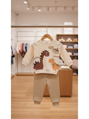 Kidzes %100 Pamuk Figürlü Erkek Bebek 2'li Takım