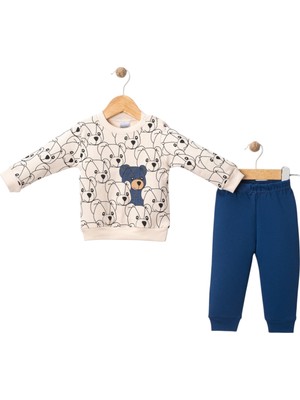 Kidzes %100 Pamuk Figürlü Erkek Bebek 2'li Takım