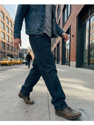 Rafaelli Gentleman Erkek Oversize Baggy Jean Kot Pantolon