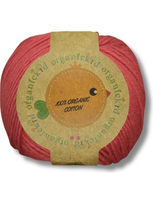 Organickid Organik Pamuk Amigurumi Punch 50 gr El Örgü İpi 305 Scarlet