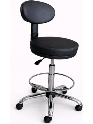 ChairLife /Hekim, Dişçi, Ofis, Kasiyer, Bar, Kuaför ,dönebilen, tekerli, pistonlu, çemberli, sırtlı Tabure