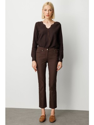 Ekol Yüksek Bel Dar Paça Pantolon 1061