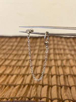 Aida Jewelss 316 L Cerrahi Çelik Zincir Sallatılı Halka Piercingi Seti