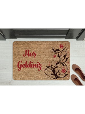 M&H Quality Rengarenk Kare Desen Dekoratif Kapı Önü Paspası