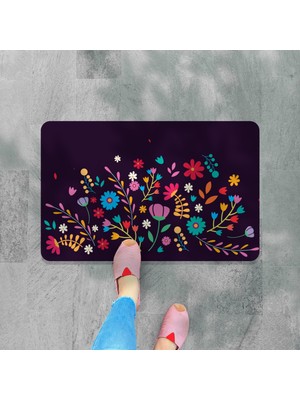 M&H Quality Dijital Baskılı Hoş Geldiniz Yazılır Desenli Dekoratif Dış Kapı Önü ve Iç Mekan Paspası Yıkanabilir