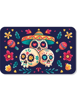 M&H Quality Dijital Baskılı Desenli Dekoratif Dış Kapı Önü ve Iç Mekan Paspası Yıkanabilir Kaymaz Taban