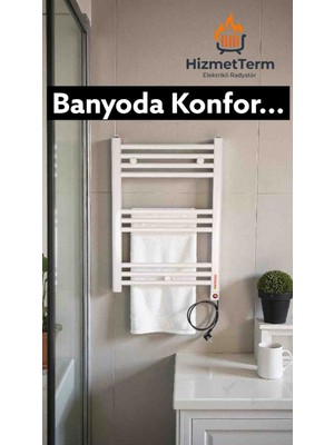HİZMETTERM Elektrikli Havlupan 60X140 Xxl 600 Watt Beyaz