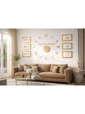 Salon Için Çok Şık ve Tasarım Duvar Saati No 32