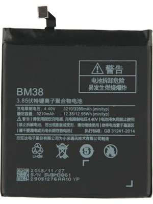 Genos BM38 3210MAH Xiaomi Mi 4s Uyumlu Batarya (SK521182)