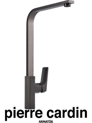 Pierre Cardin Molt Gun Metal Evye Armatürü – Dayanıklı Mutfak Evye Bataryası