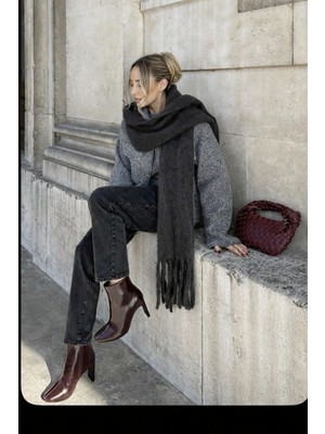 Wega Moda Ithal Puffy Cherry Atkı Şal Omuz Şalı - Büklümlü Atkı Şal - Puffy Cherry Yumuşak Omuz Şalı