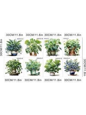 VeraGlobe Buğz Tropikal Bitkiler Duvar Stickerı Model A