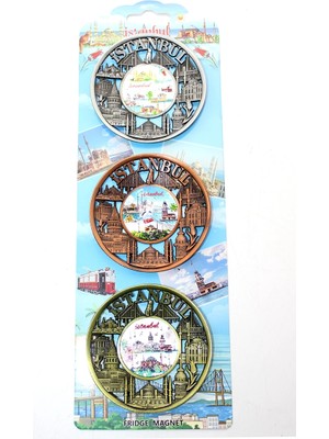 Pazarcan Istanbul Temalı Metal Magnet 3'lü Set ALK2891