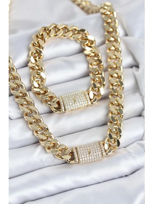Xuping Gurmet Gold Renk Kolye ve Bileklik Seti EB-53-VICE/(1395) 1601