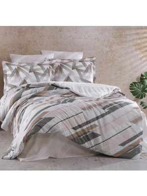 Pazarcan Çift Kişilik Ranforce Nevresim Takımı Stark Kahve