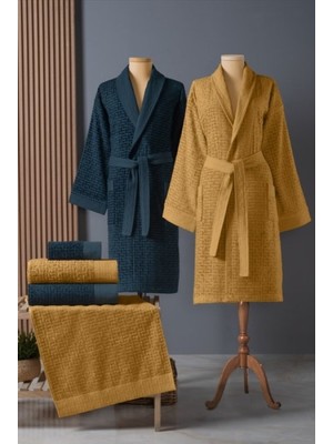 Pazarcan Bambu Bornoz Seti Lisse Moonlit Amber