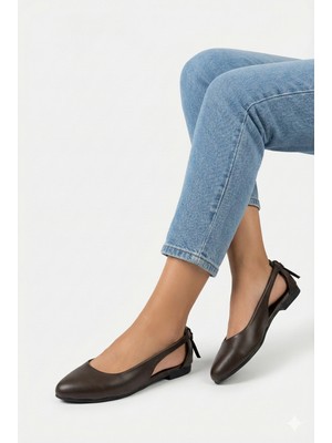 Stwenn Kadın Babet Klasik Şık Günlük Ortopedik Iç Taban Hafif Taban Arkası Açık Kadın Sandalet