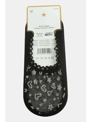 SHC4200 Kalp Dantel Babet Çorap