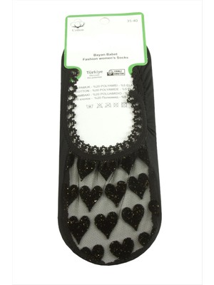 SHC4200 Kalp Dantel Babet Çorap