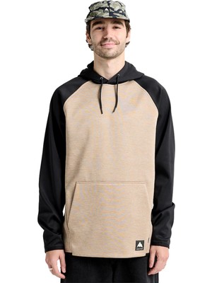 Burton Crown Weatherproof Pullover Fleece Erkek Bej Sweatshirt