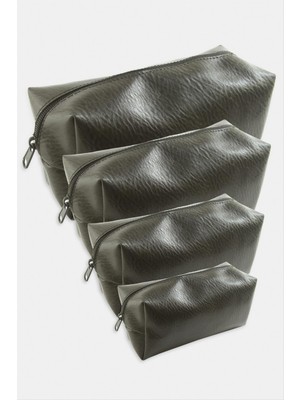 SHC4200 4 Adet El Tutmalı Makyaj Çantası