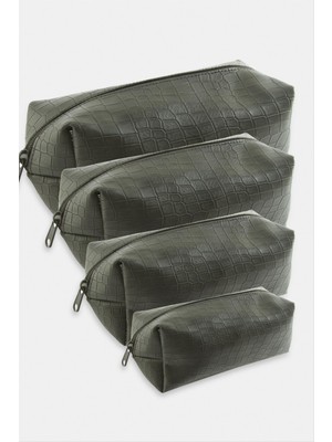 SHC4200 4 Adet El Tutmalı Makyaj Çantası