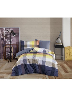 Pazarcan Tek Kişilik Poplin Nevresim Takımı Virginia Lacivert