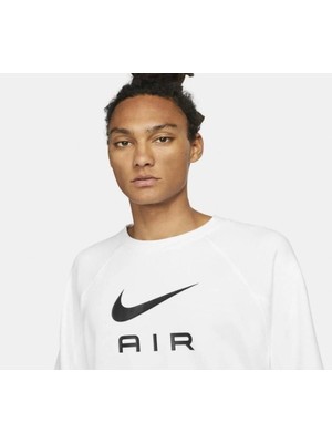 Nike Sportswear Air French Terry Bol Kesim Beyaz Erkek Sweatshirt DQ4205-100