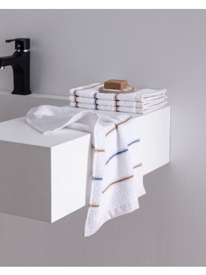 Madame Coco Bourrache 4'lü Pamuklu El Havlusu - Beyaz/bej - 30X45 cm