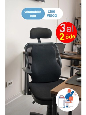Viscomina Ortopedik Bel Yastığı Sırt Minderi Araç Bel Minderi Araç Sırt Yastığı Yeni Nesil Bel Destek Minderi