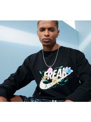 Nike Giannis Standard Issue Graphic Siyah Erkek Sweatshirt FJ9557-010