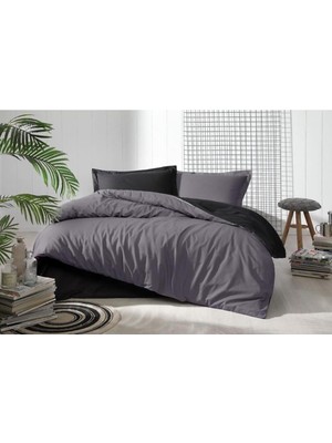 Pazarcan Özdilek Çift Kişilik Ranforce Nevresim Takımı Colourist Antrasit Siyah