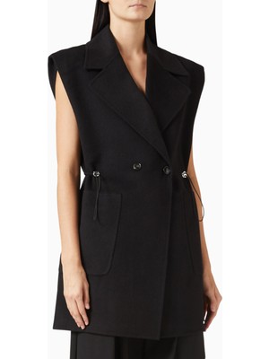 Marella Mole Yün Klasik Yelek, Çift Düğmeli, Zarif ve Yapılandırılmış Siluet