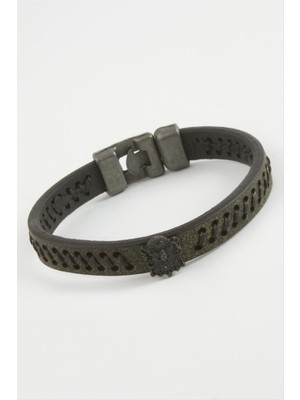 SHC4200 Osmanlı Bayrağı Kaliteli Suni Deri Bileklik