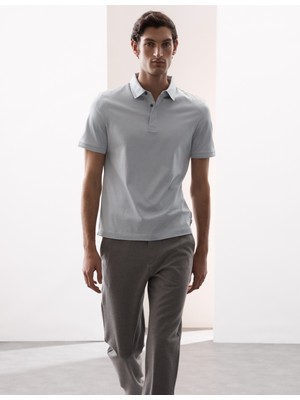 Marks & Spencer Saf Pamuklu Kısa Kollu Polo Yaka T-Shirt