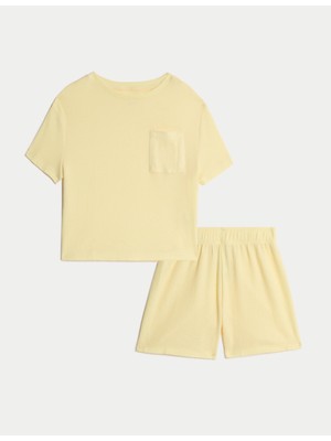 Marks & Spencer Pamuk Karışımlı Waffle Pijama (12 Ay-16 Yaş)