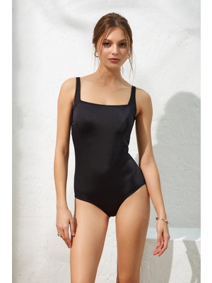 Pierre Cardin Karamel Kare Yaka Korseli Mayo Siyah 221129