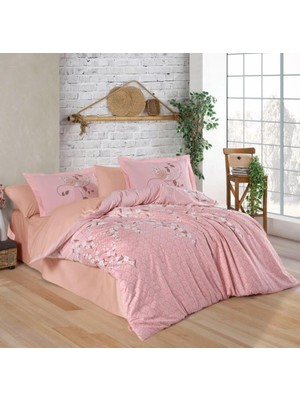 Pazarcan Çift Kişilik Poplin Nevresim Takımı Missy Pudra