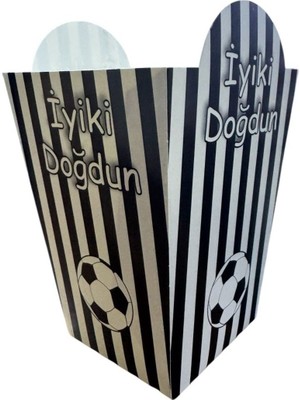 Zenviva Taraftar Beşiktaş Siyah Beyaz 8 Adet Mısır Kutusu