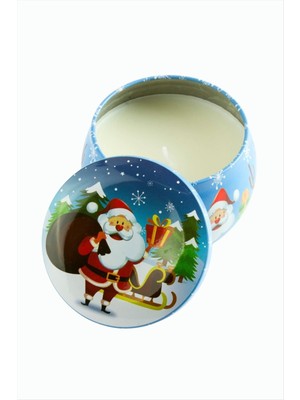 SHC4200 Noel Baba Yılbaşı Kapaklı Mum 8 cm