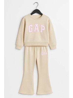 ML Çocuk Takım  Gap Model Uzun Kollu  Alt Pantolonu Ispanyol Paça Pamuk Üç Iplik Fırçalı Kumaş