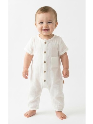 MiaBaby Müslin Yarım Kol Uzun Tulum