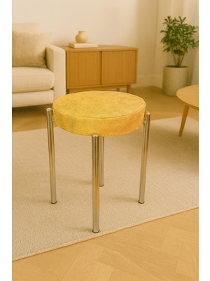 Berawond Bera Metal Silinebilir Kumaş Tabure (1 Adet-Montajlı Gönderim)