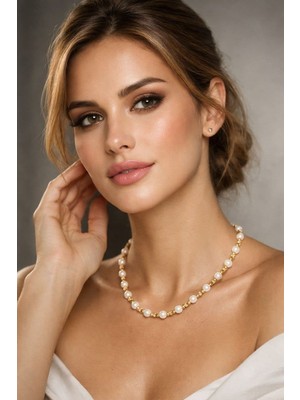 Solare Accessories Dorika Detaylı Inci Kolye