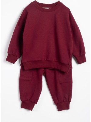 Vauva Ikili Takım Kız Erkek Çocuk Unisex Ikili Sade Takım