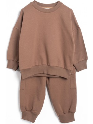 Vauva Ikili Takım Kız Erkek Çocuk Unisex Ikili Sade Takım