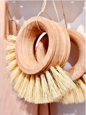 VeraGlobe Buğz Ahşap Sebze Meyve Yıkama Fırçası