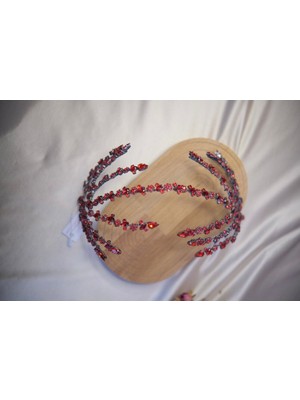 Lovenel Çift Taraflı Helen Saç Aksesuarı Gelin Tacı