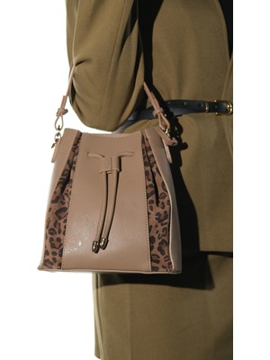 Luvi Maralıs Vizon Desenli Kadın Boğmalı Kol Çantası